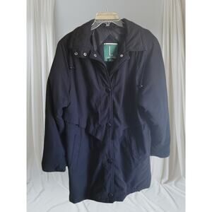 Mens Larry Levine Coat Size Medium Dupont Thermolite Fill Warm  Button Front